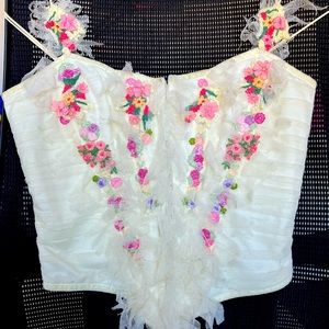 Betsey Johnson Vintage Floral Corset